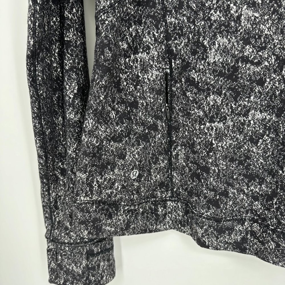 Lululemon Outrun the Elements Half 1/2 Zip Pullover Black/White Jacquard 12 - Picture 6 of 9